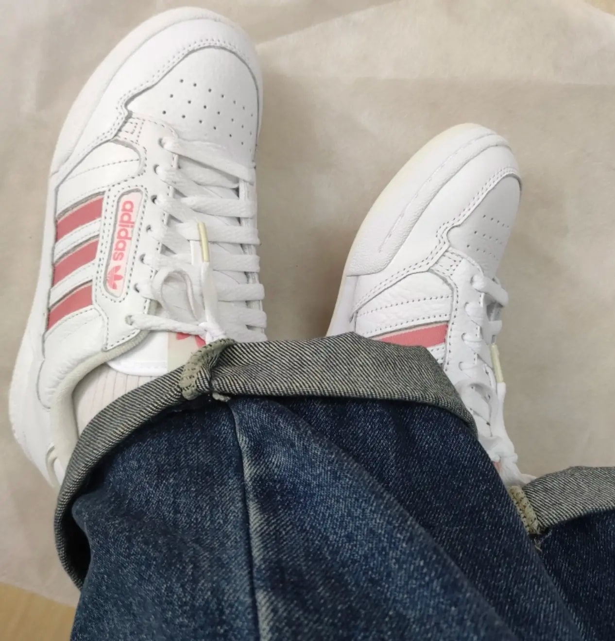Giày Adidas Continental 80 Stripes 'White Pink' GX1916 — ảnh 4
