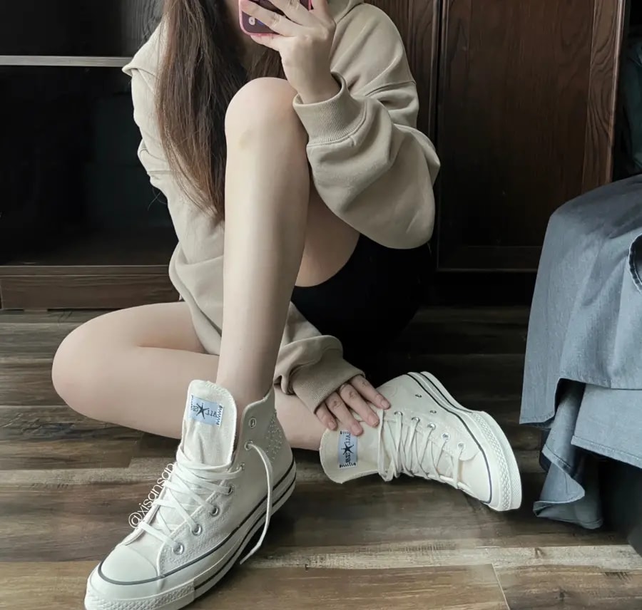 Giày Converse Chuck Taylor All-Star 70 Hi 'Stussy Fossil Pearl' A02051C — ảnh 3
