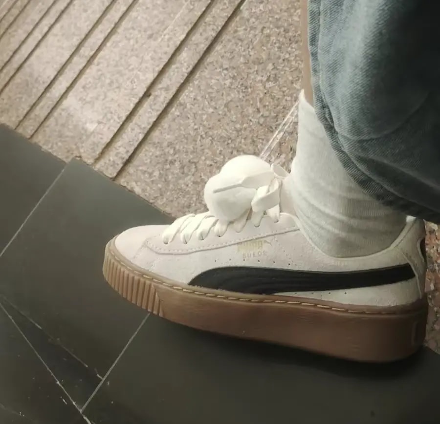 Giày Puma Suede Platform 'Cream White' 391902-01 — ảnh 2