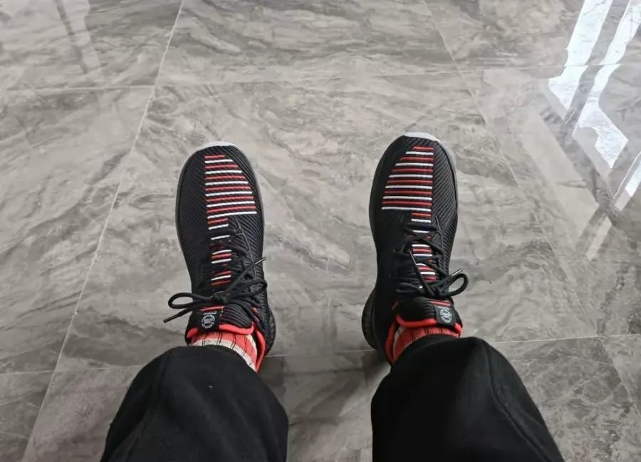 Giày Adidas Derrick Rose 9 GEEK UP 'Black White Red' EE6846 — ảnh 3