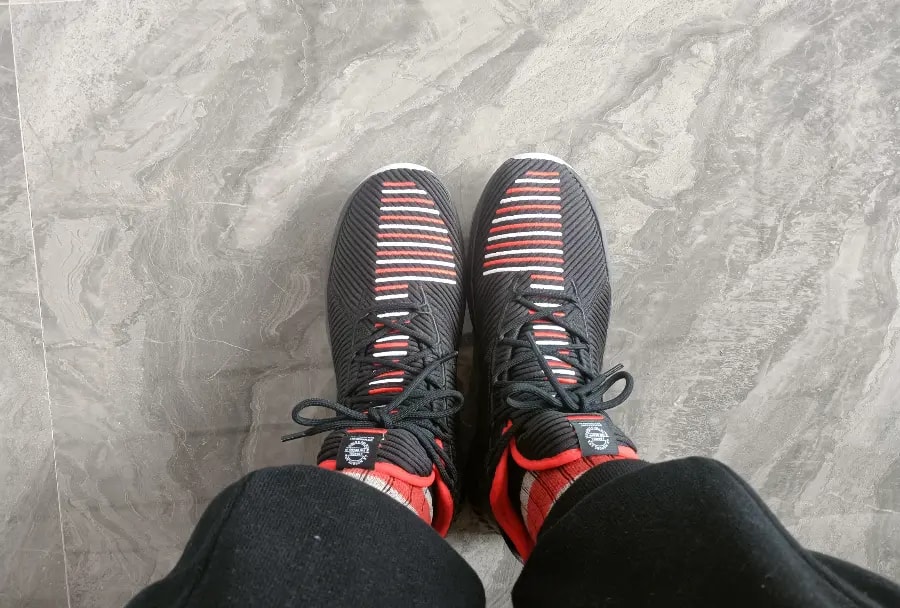 Giày Adidas Derrick Rose 9 GEEK UP 'Black White Red' EE6846 — ảnh 5
