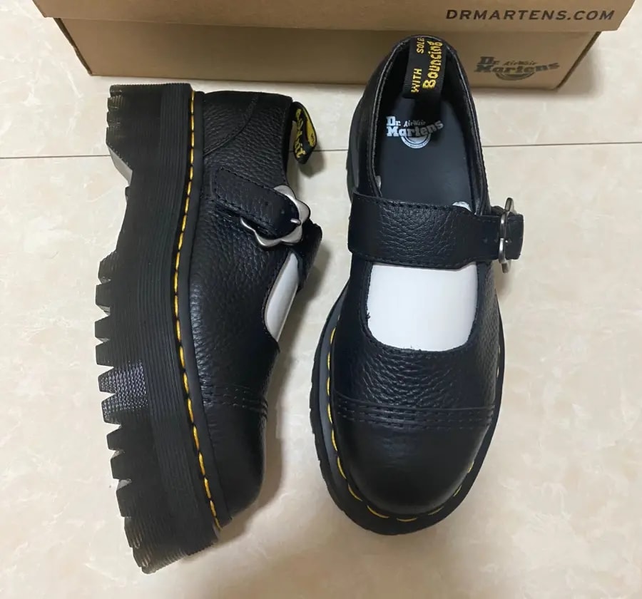 Giày Dr. Martens Addina Flower Buckle 'Black' 27644001 — ảnh 3
