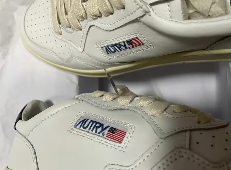 Giày Autry Medalist Low Leather 'White Blue' AULM-LL12 — ảnh 4