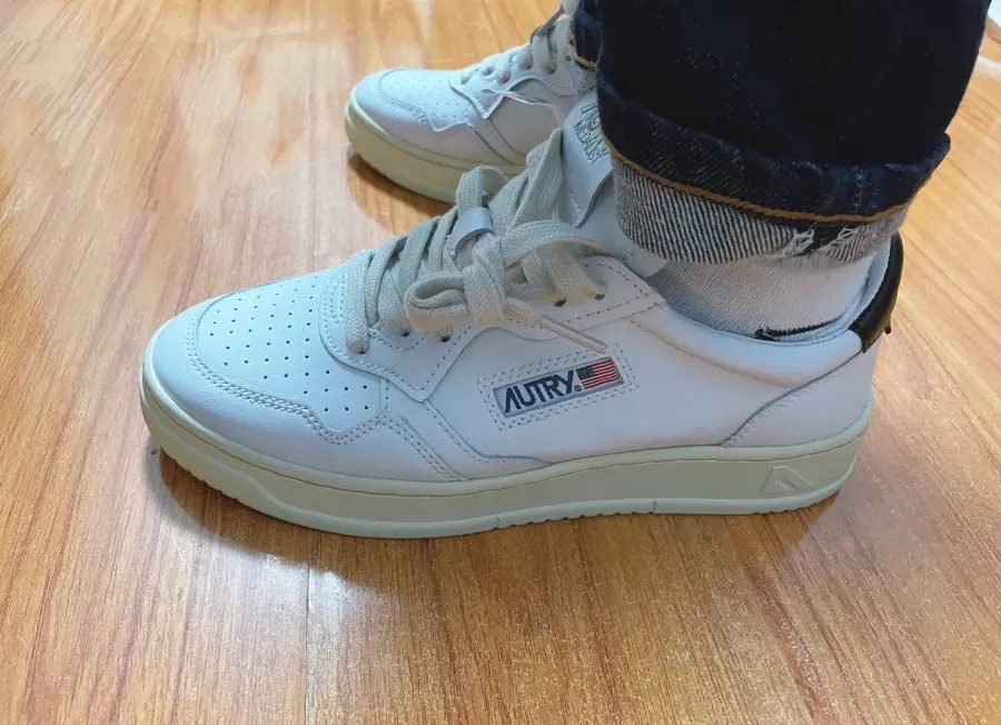 Giày Autry Medalist Low Leather 'White Blue' AULM-LL12 — ảnh 2