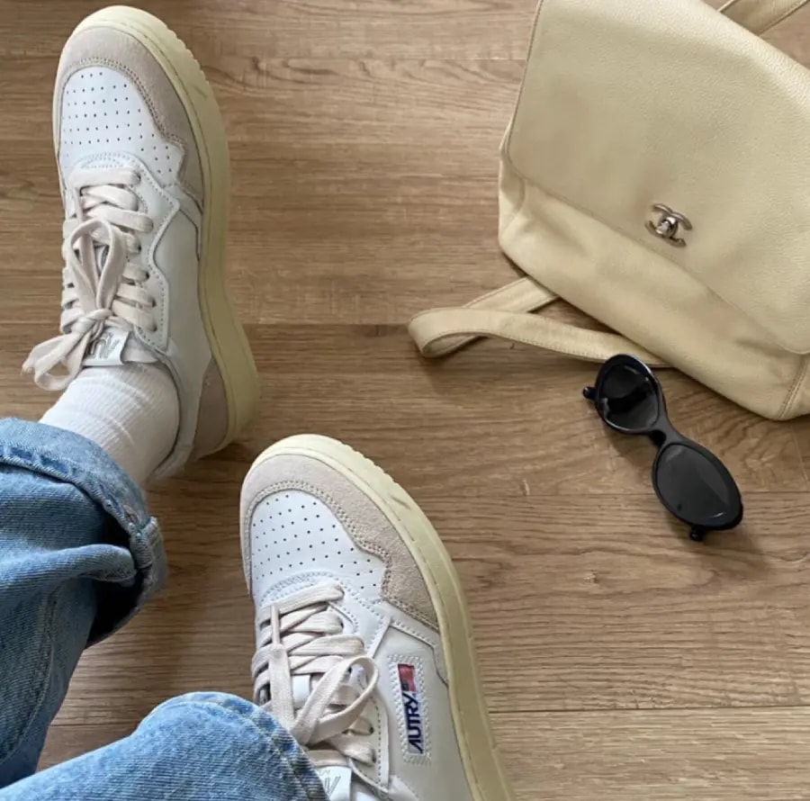 Giày Autry Medalist Low Leather Suede 'White' AULM-LS33 — ảnh 2