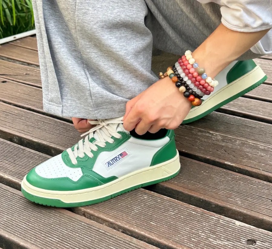 Giày Autry Medalist Low Leather 'Green White' AULM-WB03 — ảnh 3