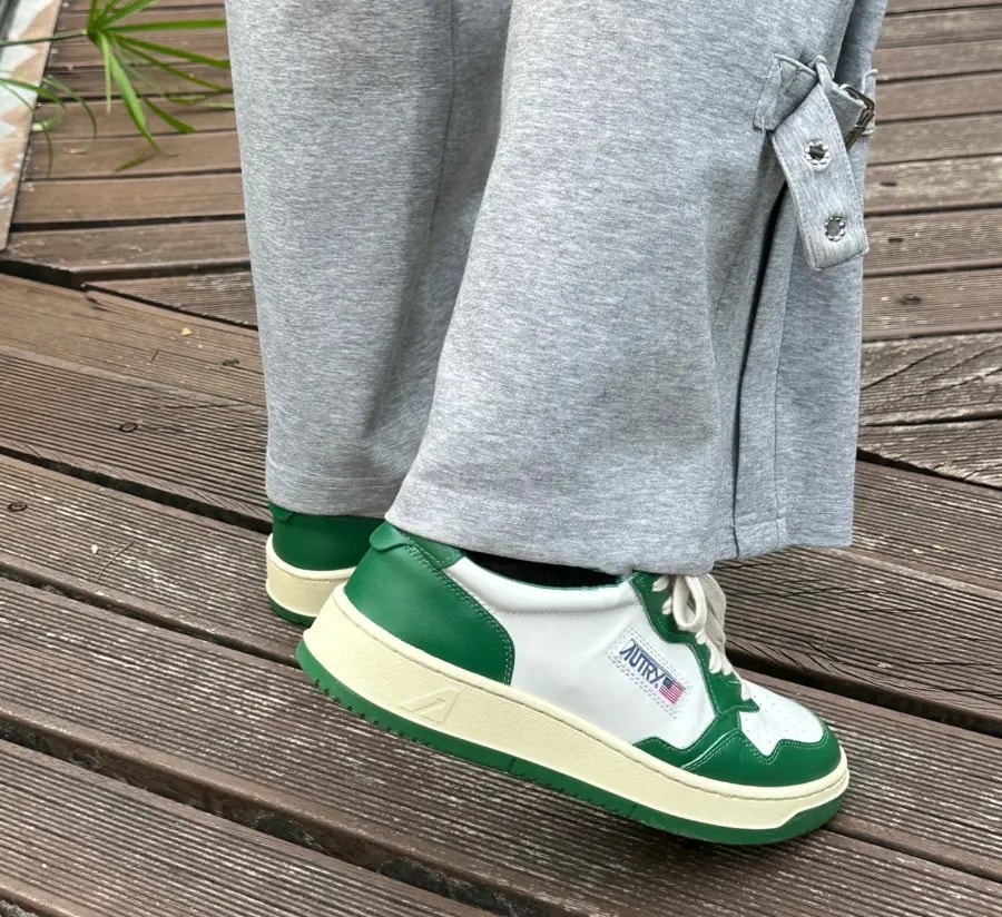 Giày Autry Medalist Low Leather 'Green White' AULM-WB03 — ảnh 5