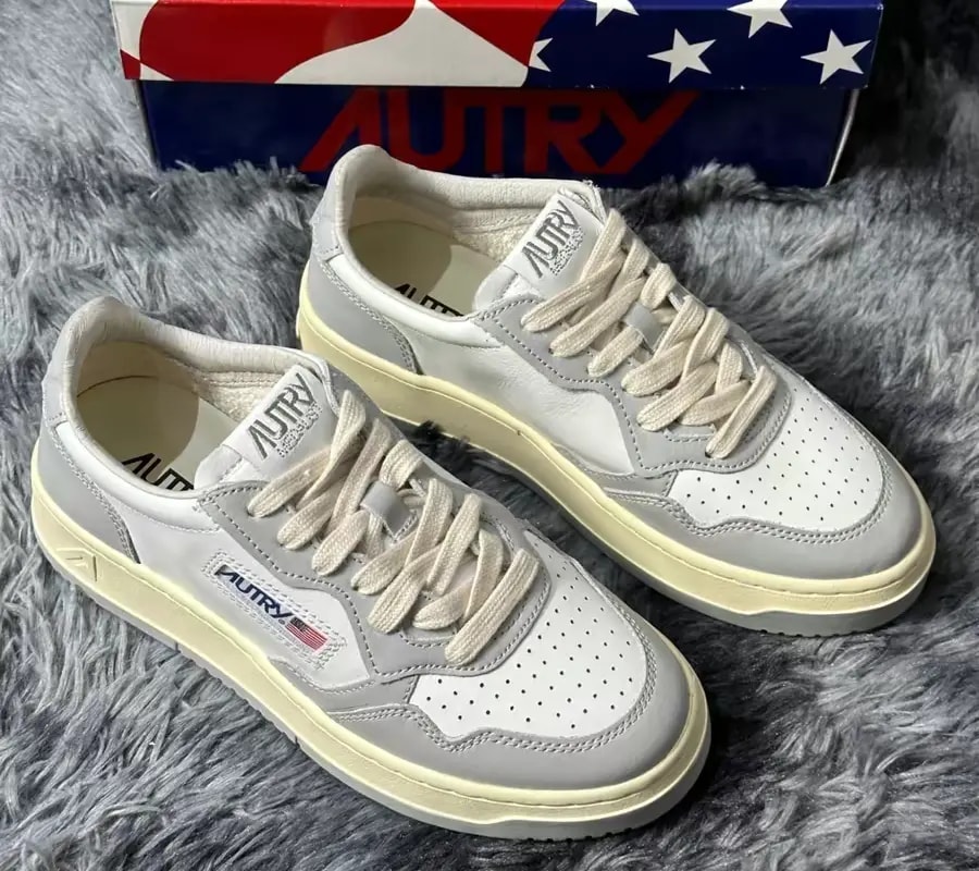 Giày Autry Medalist Low Leather 'Gray White' AULW-WB10 — ảnh 2