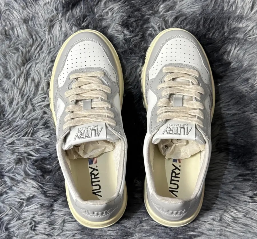 Giày Autry Medalist Low Leather 'Gray White' AULW-WB10 — ảnh 4
