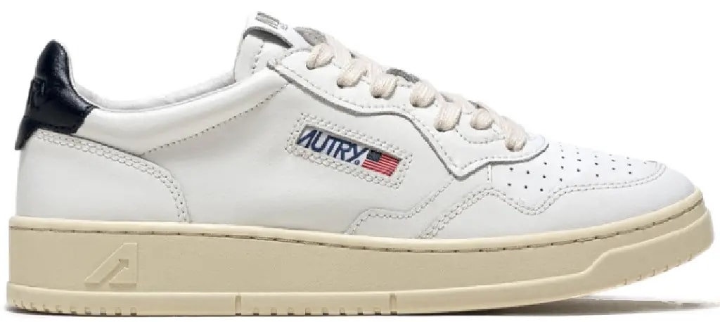 Giày Autry Medalist Low Leather 'White Blue' AULW-LL12 — kich-thuoc: 36