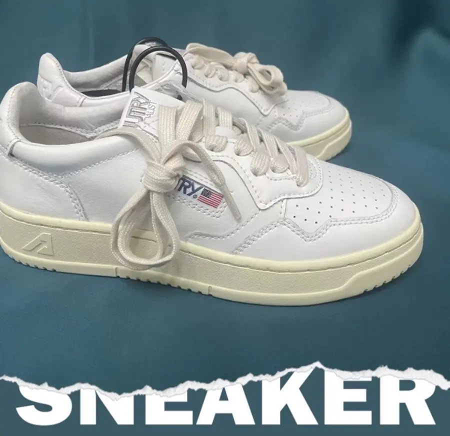 Giày Autry Medalist Low Leather 'White Blue' AULW-LL12 — ảnh 4