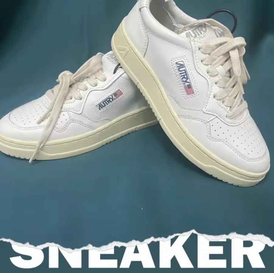 Giày Autry Medalist Low Leather 'White Blue' AULW-LL12 — ảnh 5