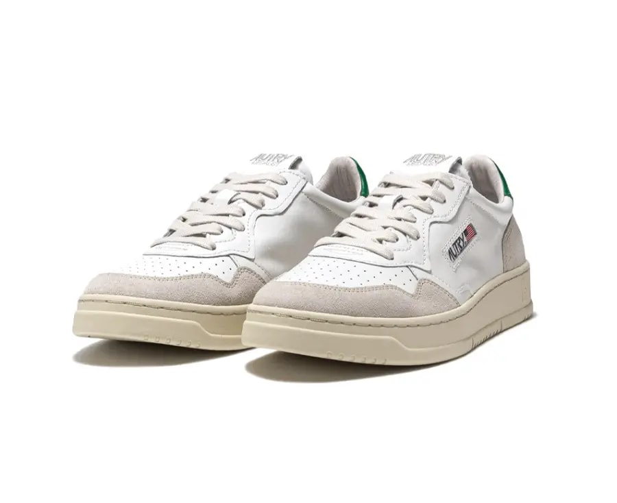 Giày Autry Medalist Low Leather Suede 'White Green' AULM-LS23 — ảnh 2