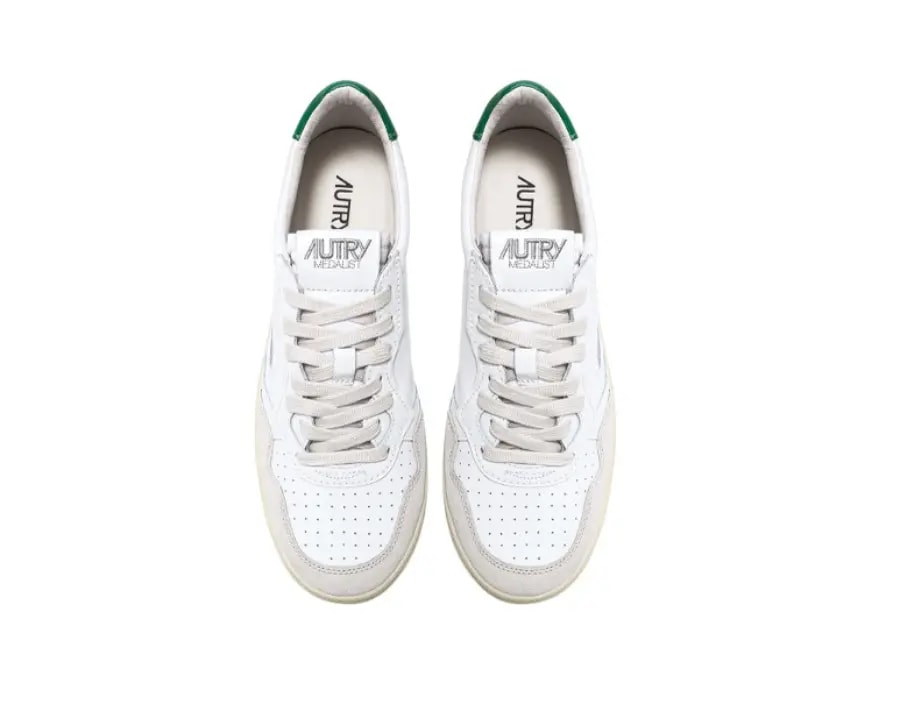 Giày Autry Medalist Low Leather Suede 'White Green' AULM-LS23 — ảnh 3