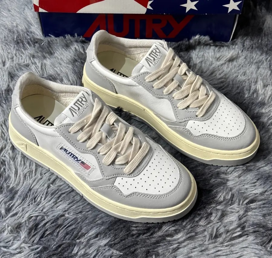 Giày Autry Medalist Low Leather 'Gray White' AULM-WB10 — ảnh 2