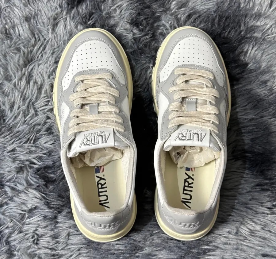 Giày Autry Medalist Low Leather 'Gray White' AULM-WB10 — ảnh 4