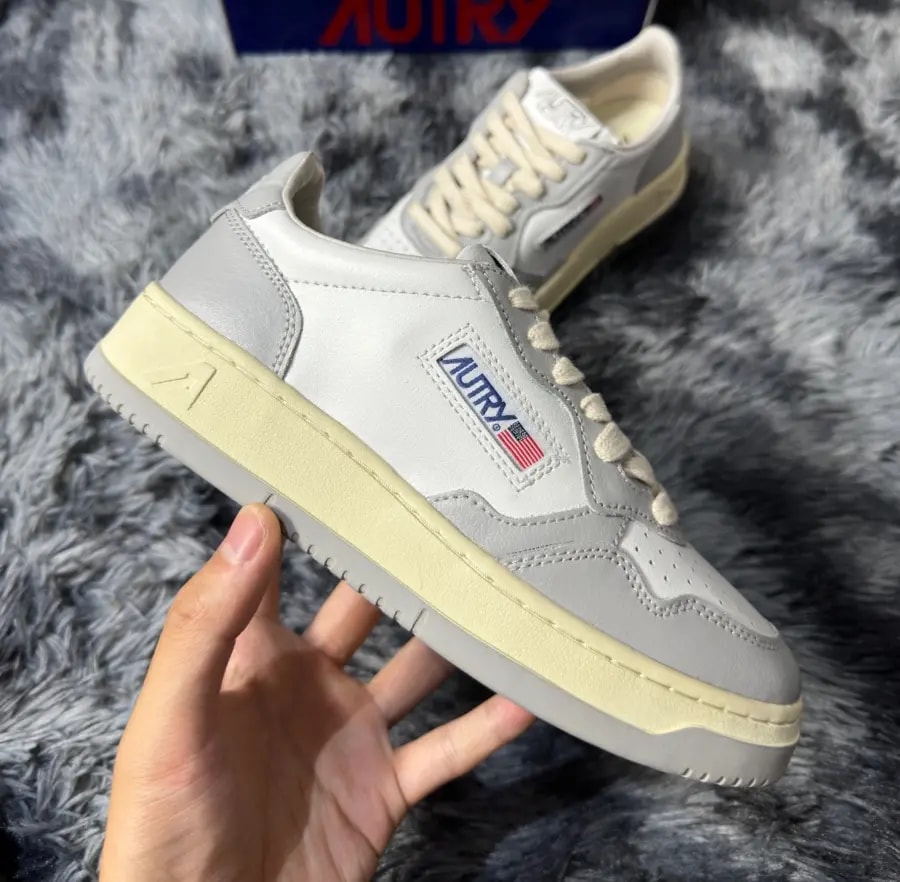 Giày Autry Medalist Low Leather 'Gray White' AULM-WB10 — ảnh 5