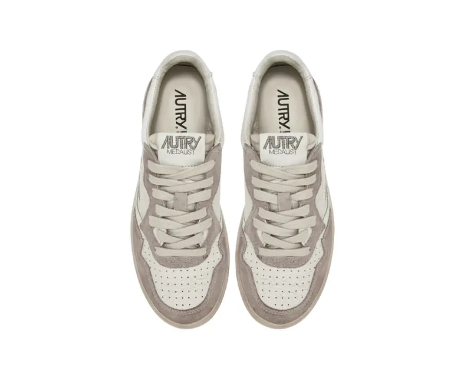 Giày Autry Medalist Low Leather Suede 'White' AULM-LD01 — ảnh 3