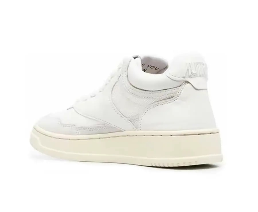 Giày Autry Open Mid Leather Suede 'White' AOMW-CE11 — ảnh 3