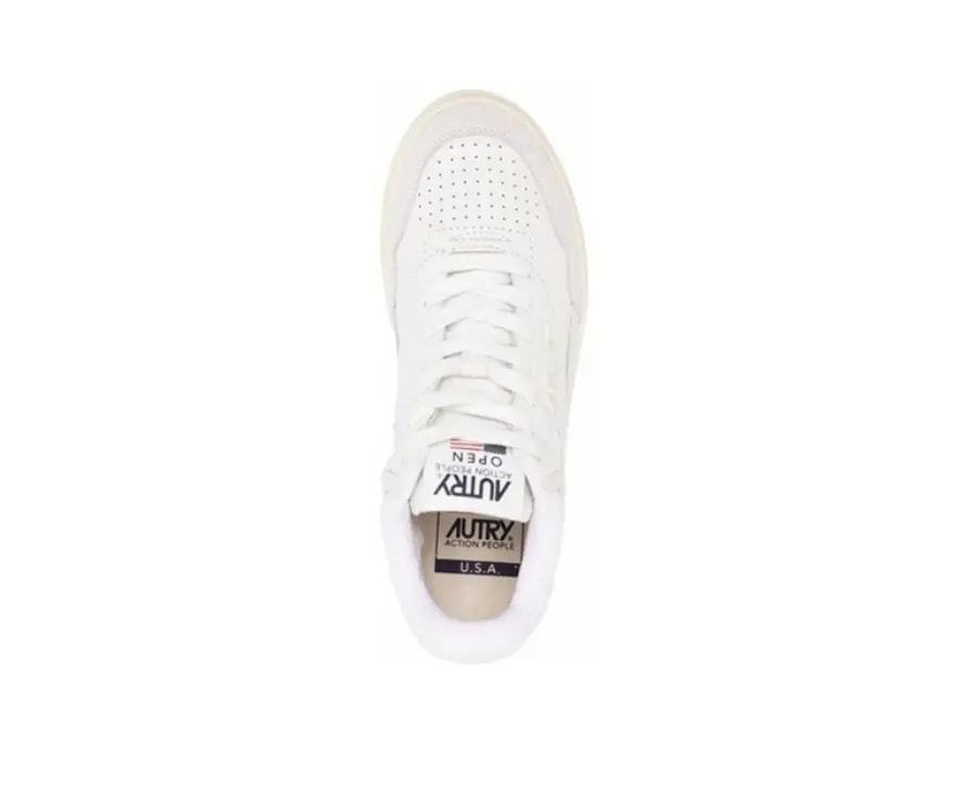 Giày Autry Open Mid Leather Suede 'White' AOMW-CE11 — ảnh 4