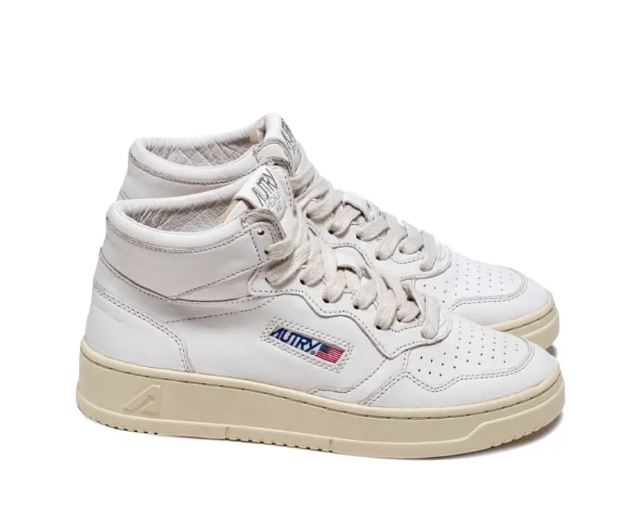 Giày Autry Medalist Mid Goatskin 'White' AUMW-GG04 — ảnh 5