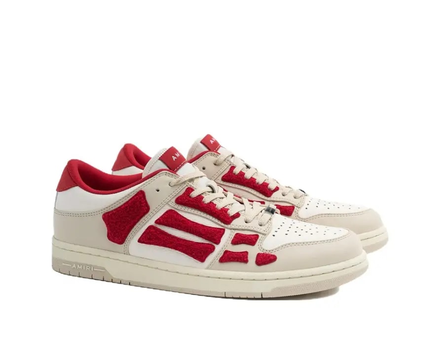 Giày Amiri Skel Top Low 'White Red Chenille' PF23MFS008-610 — ảnh 2