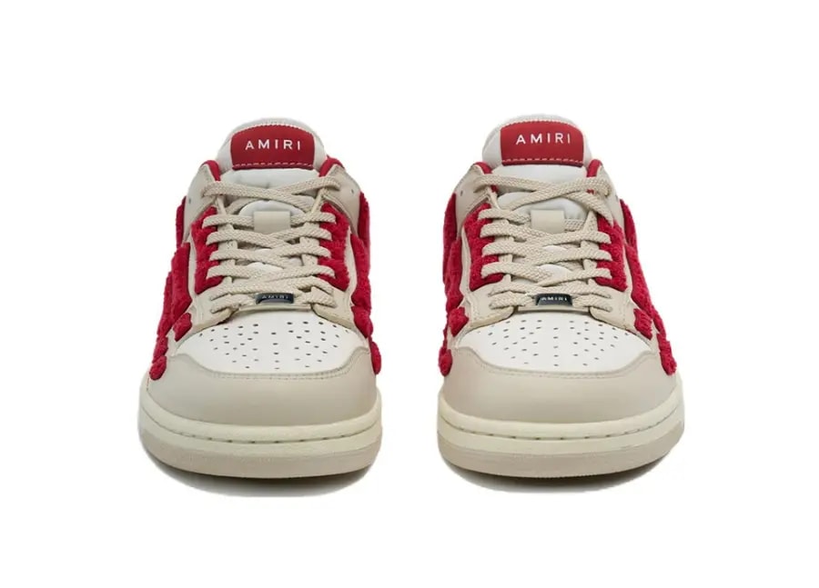 Giày Amiri Skel Top Low 'White Red Chenille' PF23MFS008-610 — ảnh 3