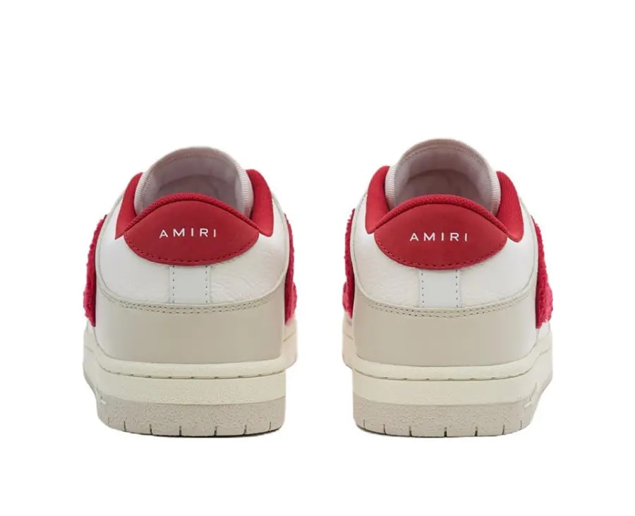 Giày Amiri Skel Top Low 'White Red Chenille' PF23MFS008-610 — ảnh 4