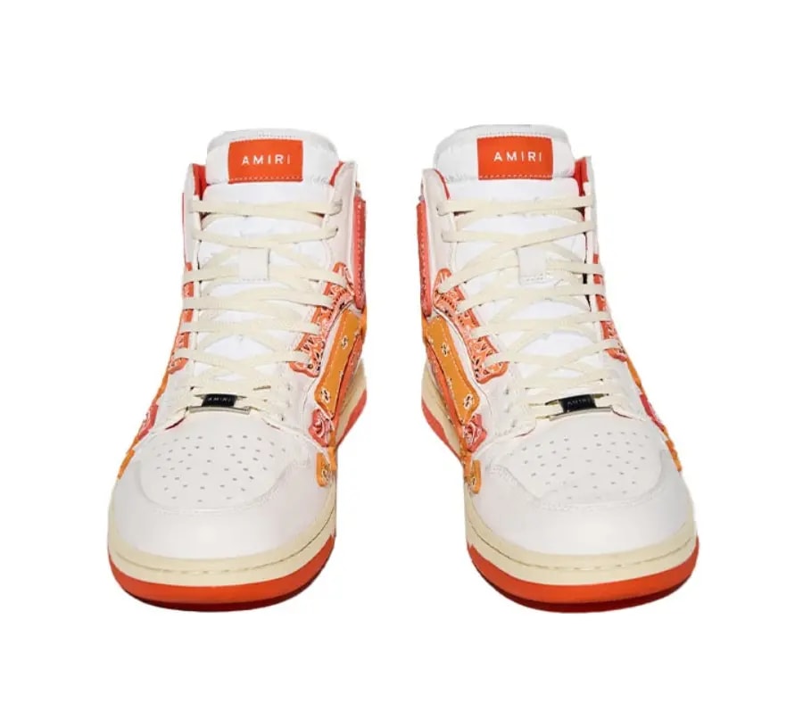 Giày Amiri Skel Top Hi 'Bandana White Orange' PS22MFS016-665 — ảnh 5