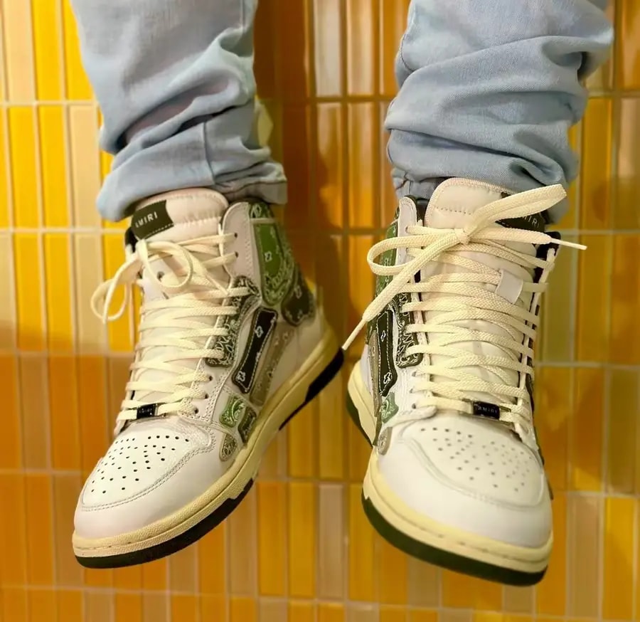 Giày Amiri Skel Hi Top 'White Green' MFS032-790 — ảnh 2