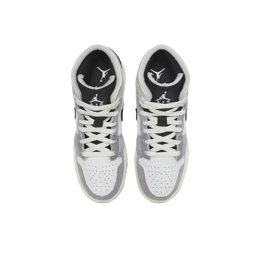 Giày Nike Air Jordan 1 Mid SE Craft GS 'Cement Grey' FD9091-002 — ảnh 3