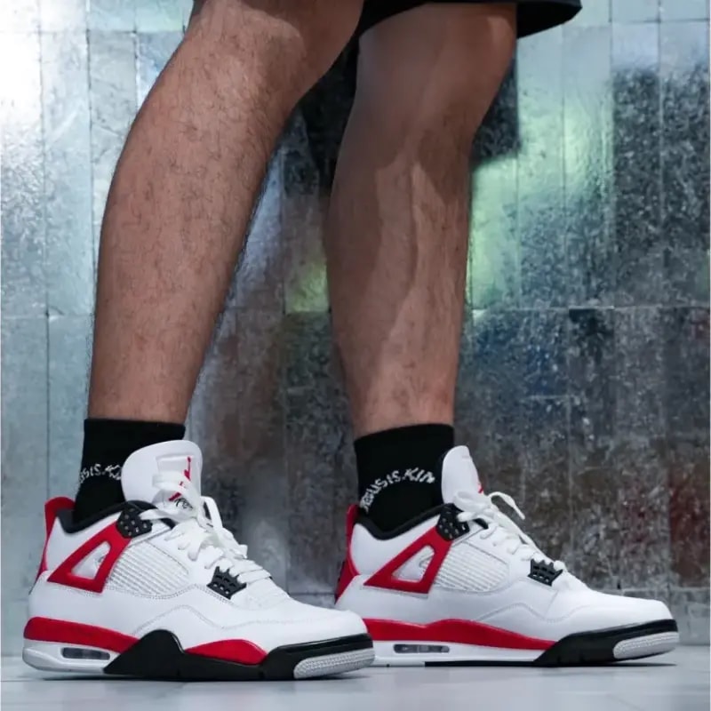 Giày Nike Air Jordan 4 Retro 'Red Cement' (GS) 408452-161 — ảnh 3
