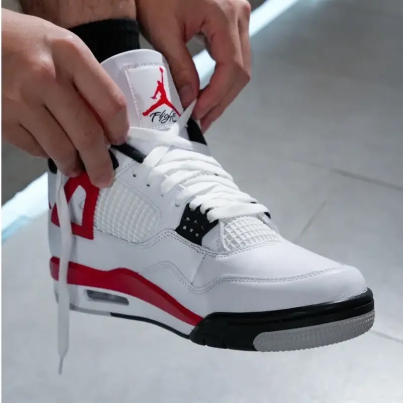 Giày Nike Air Jordan 4 Retro 'Red Cement' (GS) 408452-161 — ảnh 4