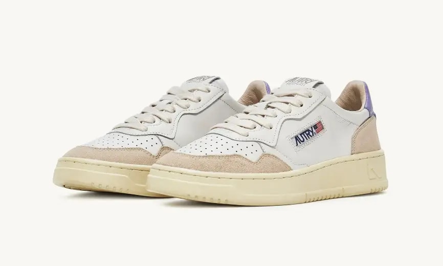 Giày Autry Medalist Low Suede 'White Lavender' AULW-LS53 — ảnh 3