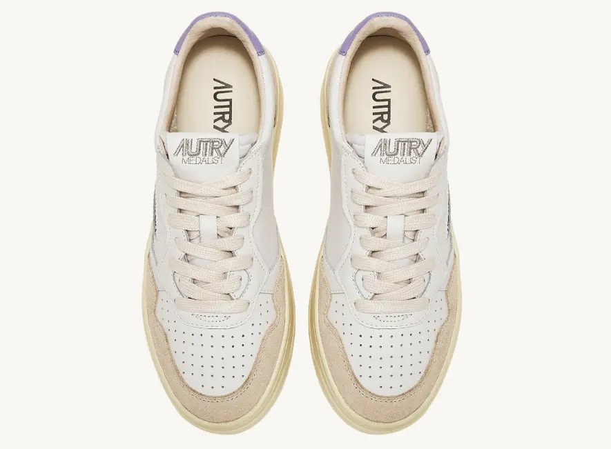 Giày Autry Medalist Low Suede 'White Lavender' AULW-LS53 — ảnh 5