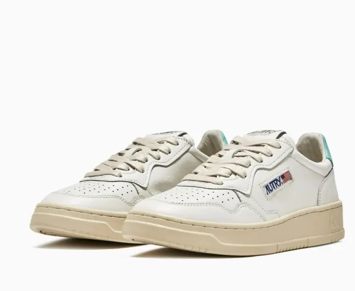 Giày Autry Medalist Low Leather 'White Turquoise' AULW-LL49 — ảnh 3