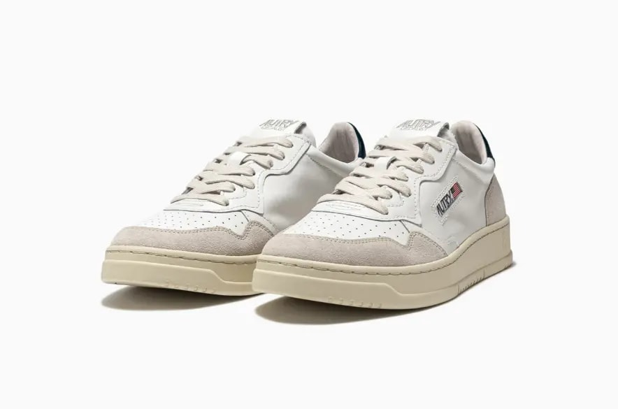 Giày Autry Medalist Low Leather Suede 'White Blue' AULW-LS28 — ảnh 4