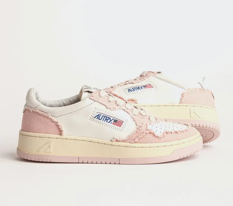 Giày Autry Medalist Low Leather Canvas 'Pink White' AULW-CB05 — ảnh 5