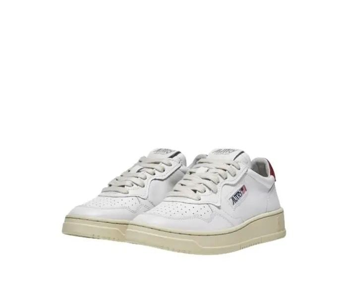 Giày Autry Medalist Low Leather 'White Burgundy' AULM-LL43 — ảnh 3