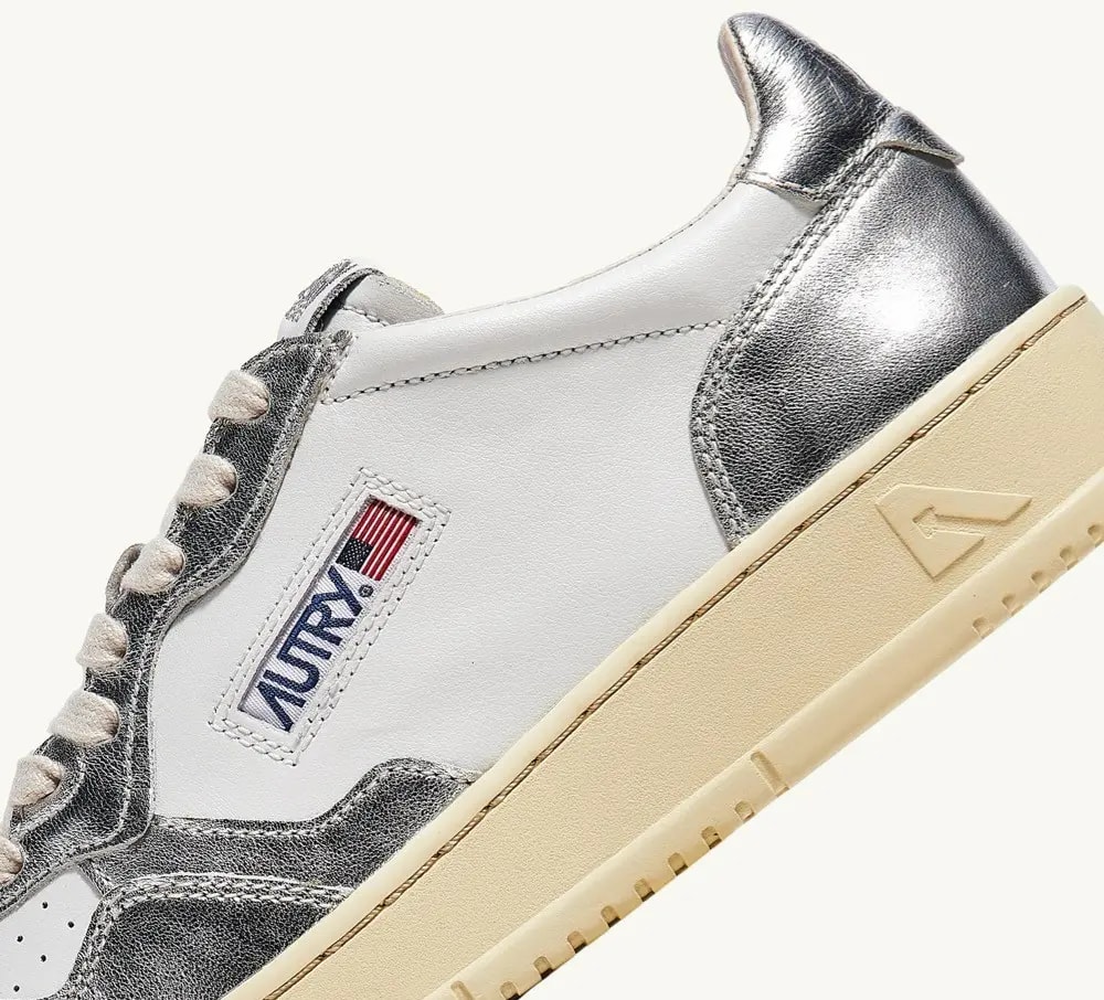 Giày Autry Medalist Low Leather 'White Silver' AULW-WB18 — ảnh 2