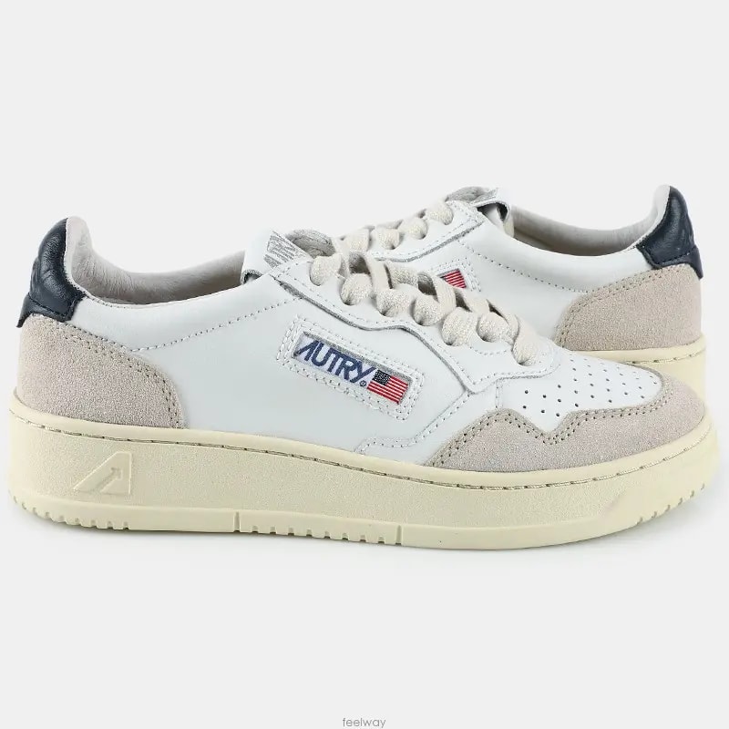 Giày Autry Medalist Low Suede 'White Blue' AULM-LS28 — ảnh 3
