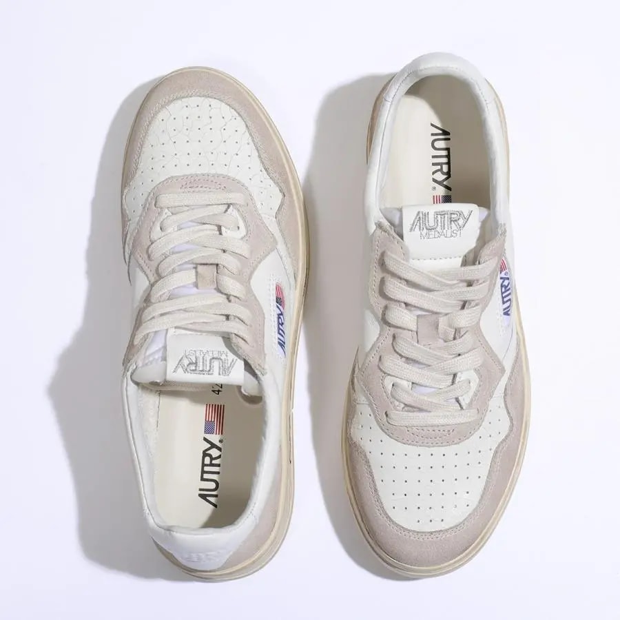 Giày Autry Medalist Low Leather Suede 'White' AULM-LD01 — ảnh 5