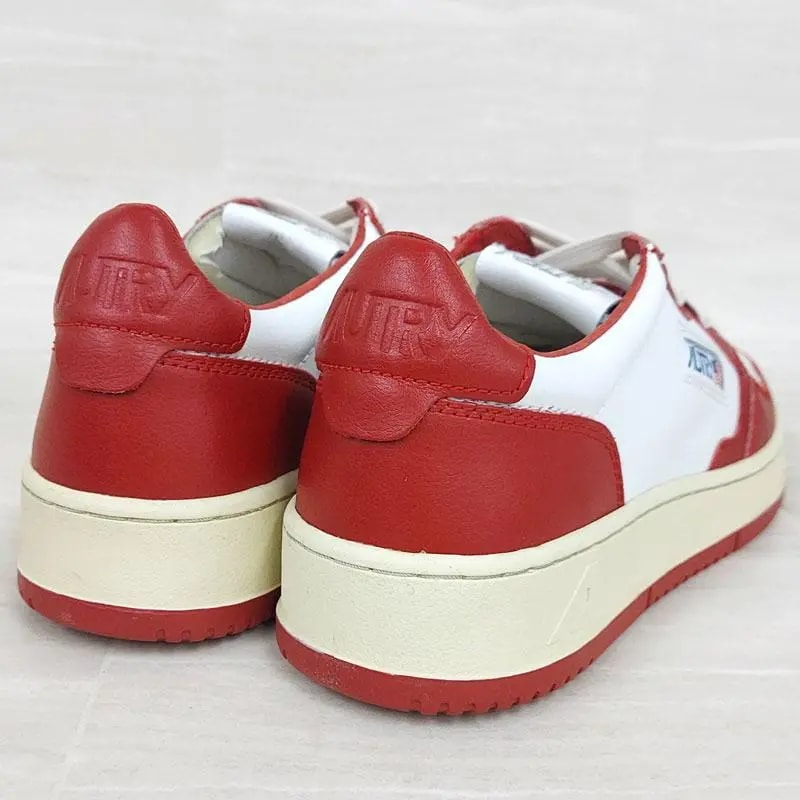 Giày Autry Medalist Low Leather 'Red White' AULM-WB02 — ảnh 4