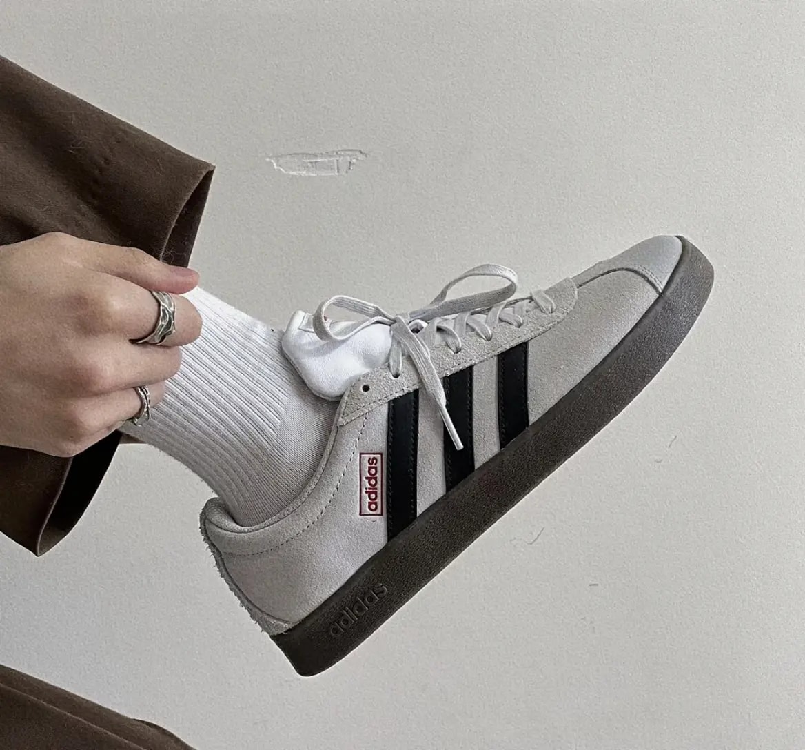 Giày Adidas VL Court Lifestyle Skateboarding 'Grey' HQ1802 — ảnh 5