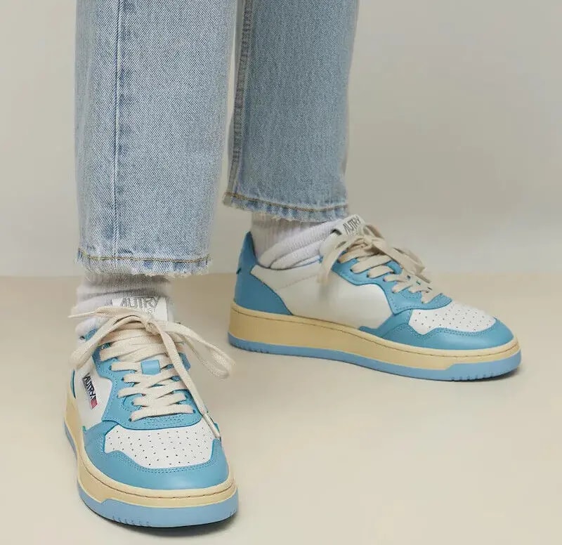 Giày Autry Medalist Low 'Light Blue White' AULW-WB08 — ảnh 5