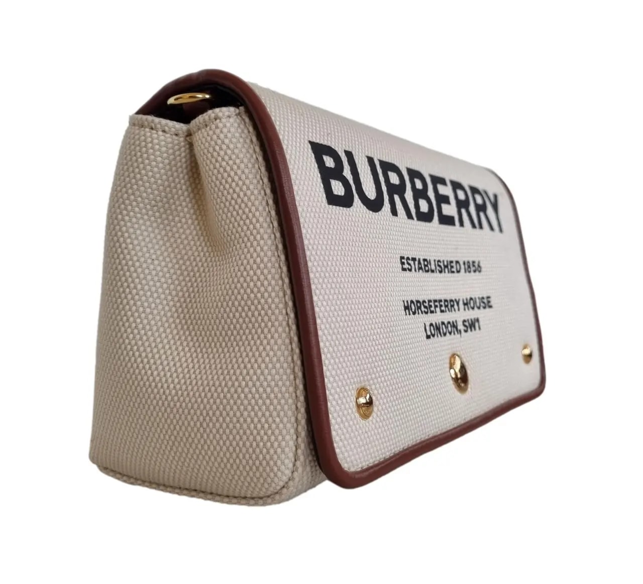 Túi Burberry Canvas And Leather 'Cream White' 80518441 — ảnh 5