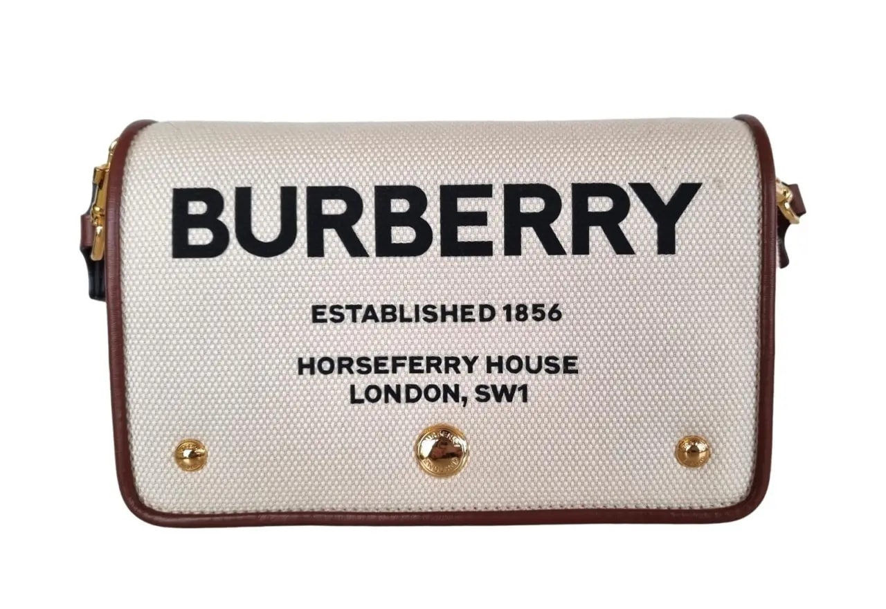 Túi Burberry Canvas And Leather 'Cream White' 80518441 — ảnh 3