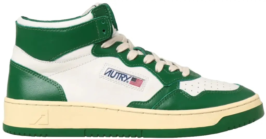 Giày Autry Medalist Mid Leather 'Green White' AUMM-WB03 — kich-thuoc: 40