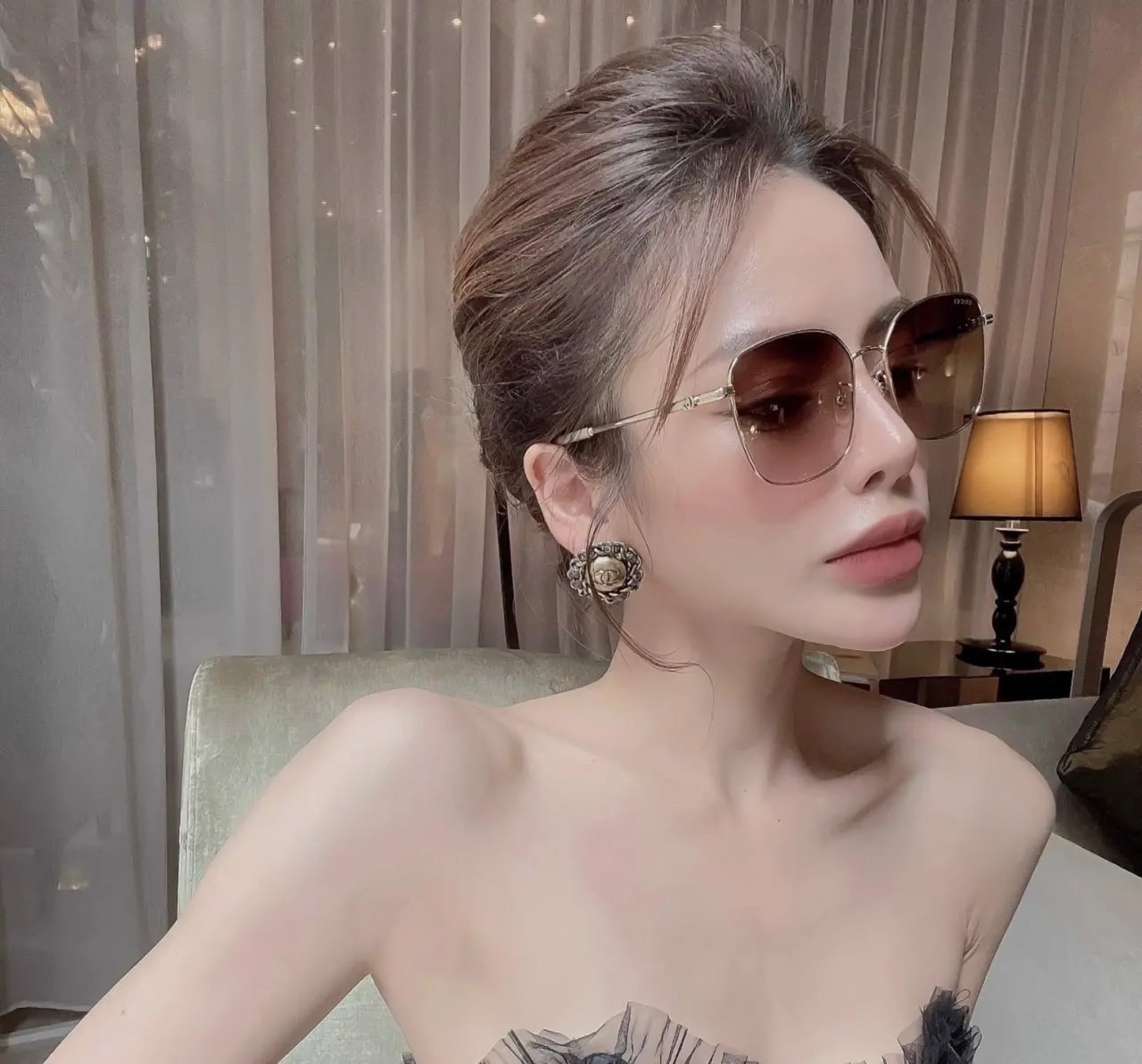 Kính Gucci Sunglasses Gradient 'Gold' GG1146SK-002 — ảnh 3
