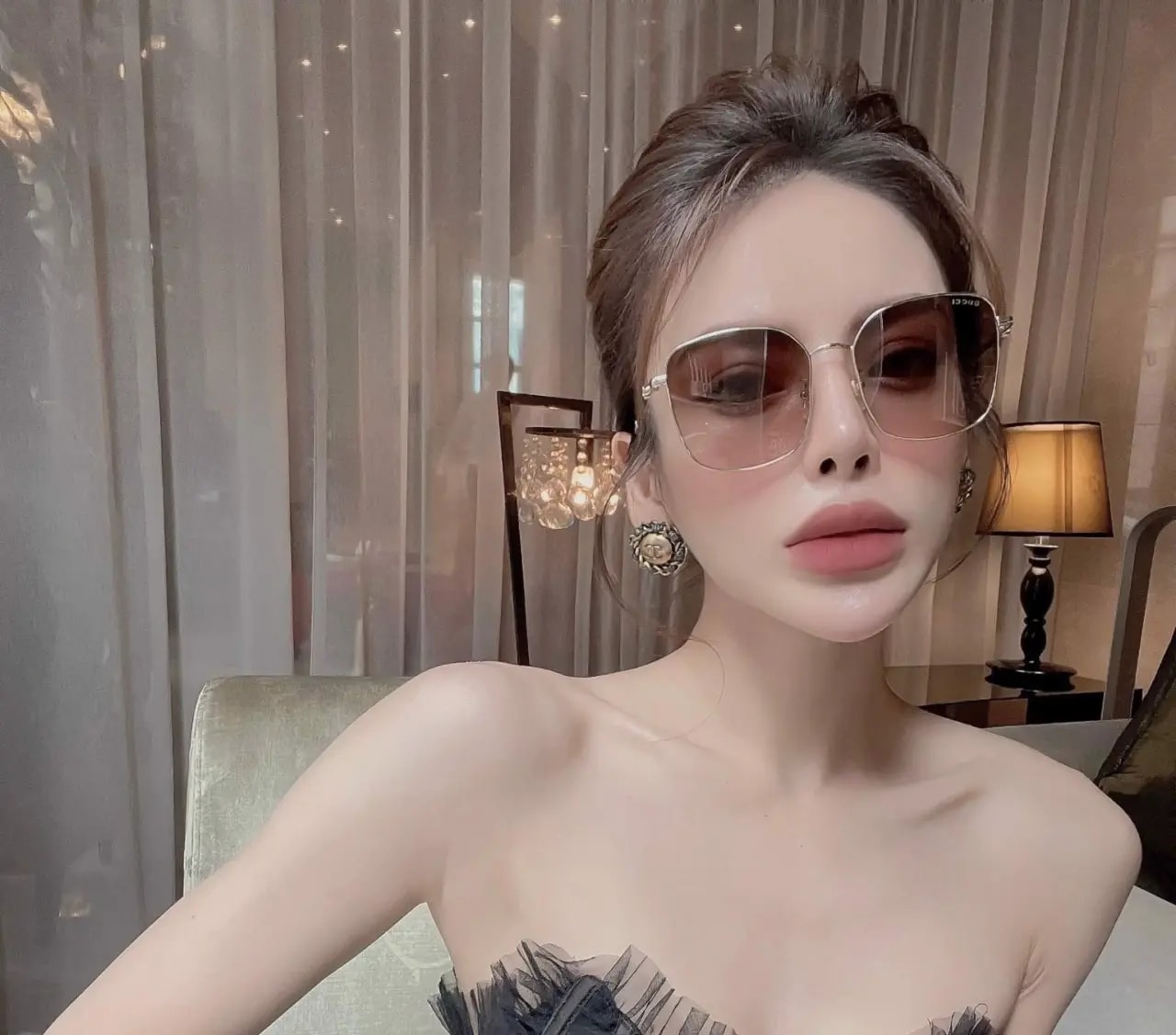 Kính Gucci Sunglasses Gradient 'Gold' GG1146SK-002 — ảnh 2